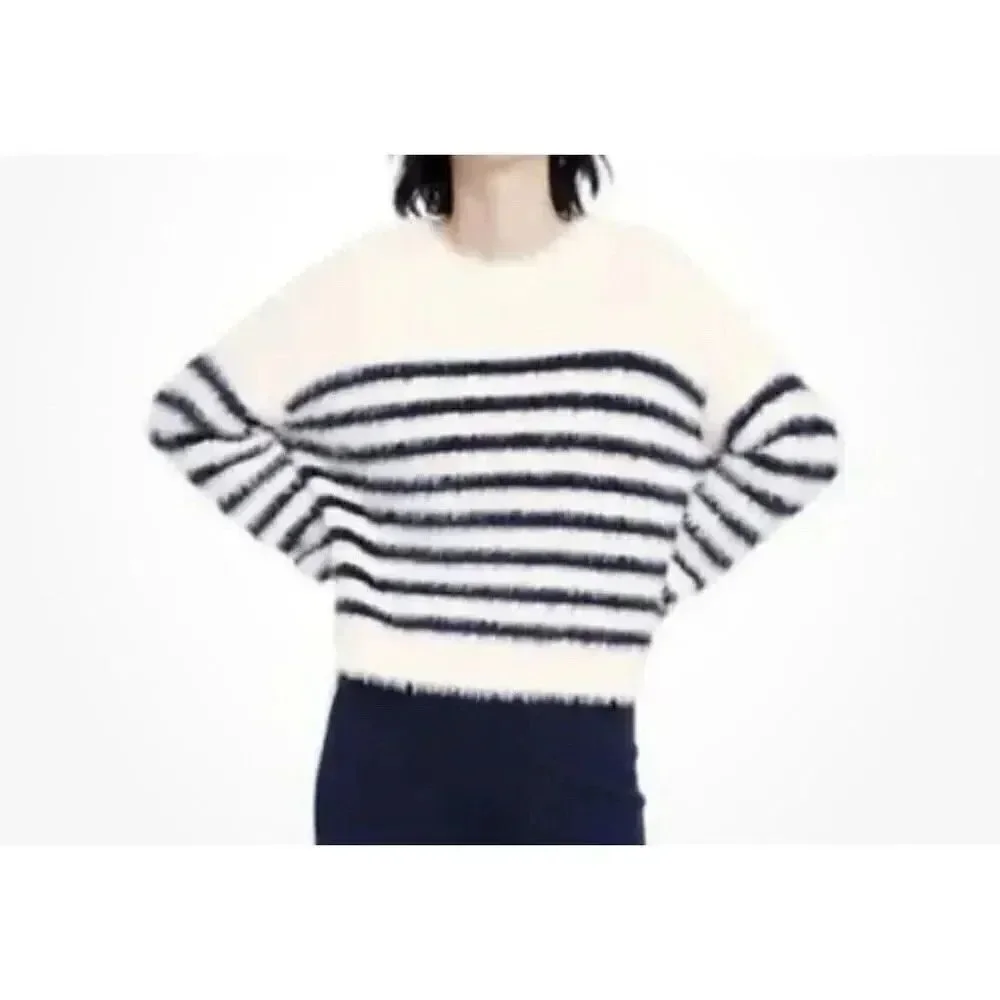 La Ligne for Target NWT Women’s Striped Fluffy Sweater Size 4X - Picture 1 of 8